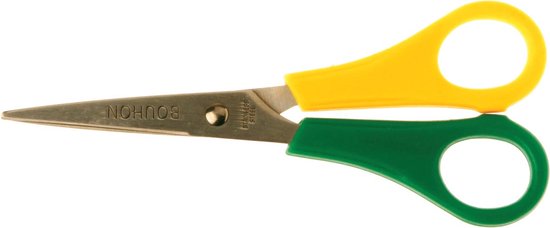 Schaar Westcott Kids 13cm spitse punt linkshandig geel/oranje