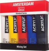 Amsterdam acrylverf tube van 120 ml, doos met 5 tubes in niet-primaire kleuren 6 stuks