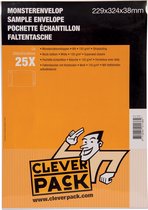 Cleverpack monsterenveloppen, ft 229 x 324 x 38 mm, met stripsluiting, wit, pak van 25 stuks 5 stuks