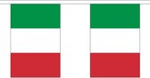 2x Buiten vlaggenlijn Italie 3 meter - Italiaanse vlag - Supporter feestartikelen - Landen decoratie en versieringen
