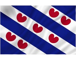 Friese Vlag - 90 x 150 cm - Feest Vlag - Friesland - Frisian