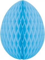 Decoratie paasei lichtblauw 10 cm - Paasdecoratie- paaseieren / paaseitjes