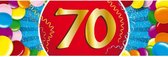 70 jaar leeftijd sticker 19 x 6 cm - 70 jaar verjaardag/jubileum versiering