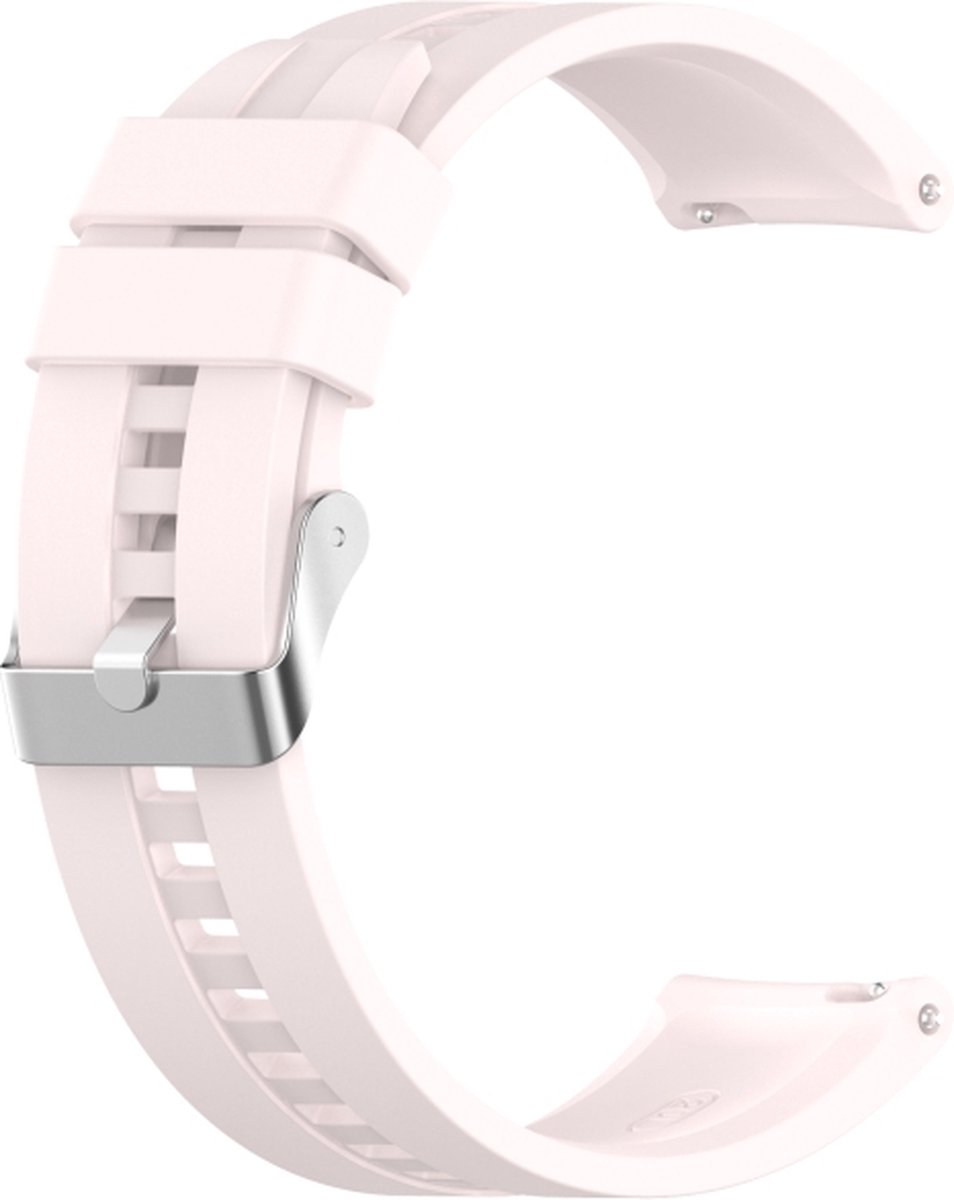 Siliconen bandje - geschikt voor Amazfit GTS / GTS 2(E) / GTS 2 Mini / GTS 3 / 4 (Mini) / Bip (S) / Bip U (Pro) / Bip Lite / Bip 3 (Pro) / GTR 42 mm / Pop (Pro) / Active (2) - lichtroze
