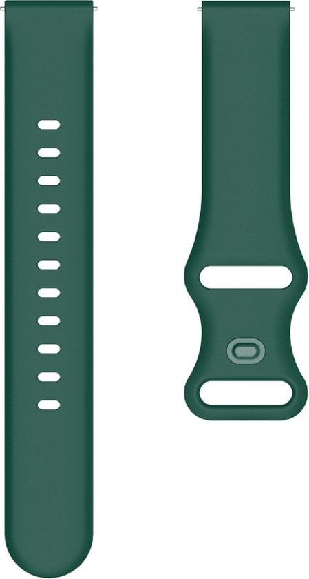 Siliconen bandje - geschikt voor Amazfit GTS / GTS 2 / GTS 2E / GTS 2 Mini / GTS 3 / GTS 4 / GTS 4 Mini / Bip / Bip U / Bip Lite / GTR 42 mm / Pop / Pop Pro - donkergroen