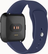 Siliconen bandje - geschikt voor Fitbit Versa / Versa 2 - maat S/M - marineblauw