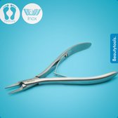 BeautyTools Professionele Nagelknipper - Diabetes Nageltang met Extra Smalle Bek Voor Ingegroeide Nagels, Teenangels en Nagelhoeken - Recht Snijvlak 15 mm - INOX (NN-0065)