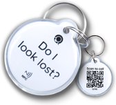 Travel Tag met QR-code en NFC (large) | Voor al jouw voorwerpen | Anoniem, makkelijk en veilig | LOST ITEM? WE GOT YOU! | Wit