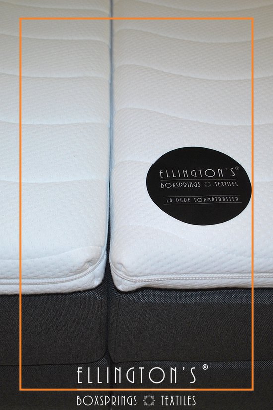 Ellington's Mattress 100x210 Cold HR40 Topper - Surmatelas - Extra épais 8cm - respirant - régulateur d'humidité - résistant