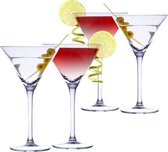12x Martini cocktailglazen 220 ml - 22 cl - Cocktail glazen - Cocktails drinken - Cocktails