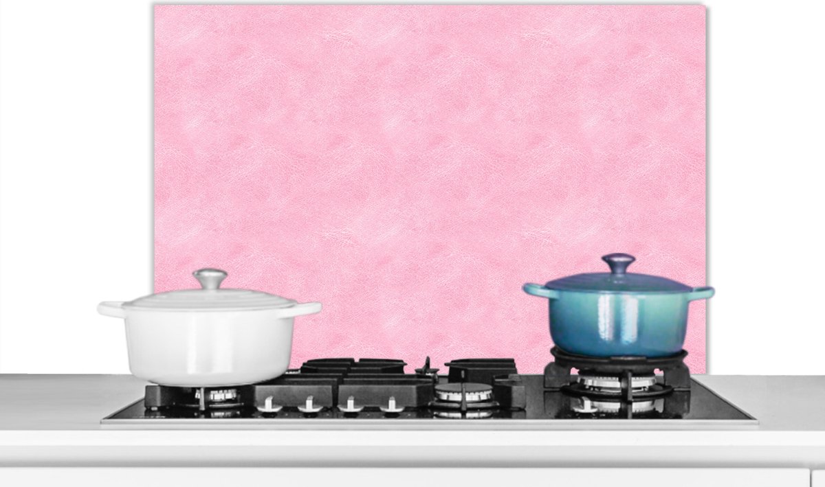 Muurbeschermer - Roze - Leer - Direenhuid - Structuur - 80x55 cm - Spatscherm keuken - Achterwand