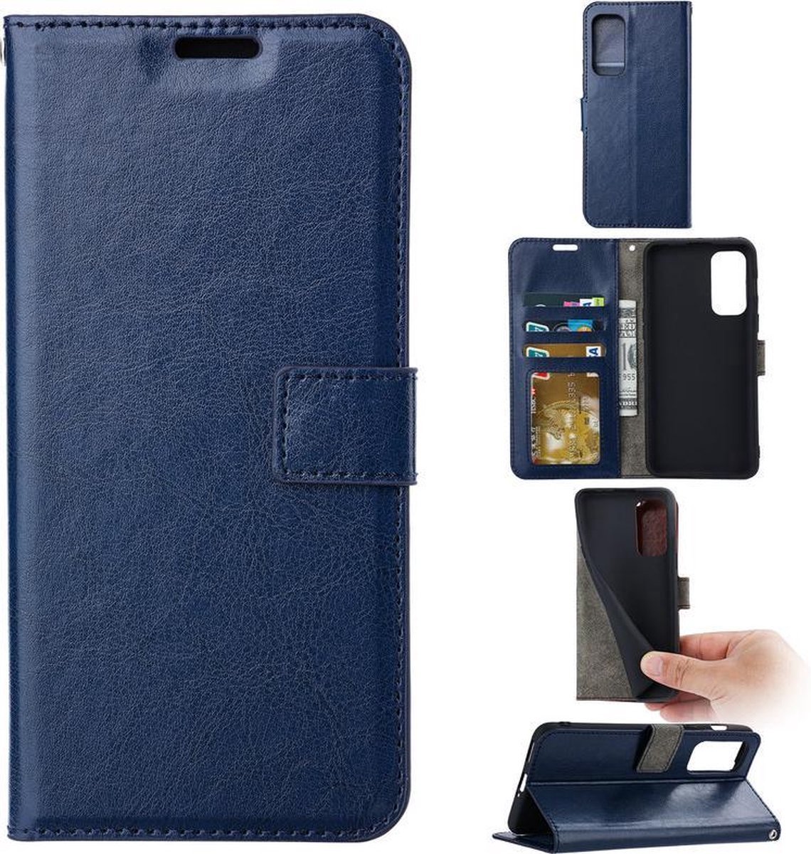 Portemonnee Book Case Hoesje Geschikt voor: Nokia G50 - donker blauw