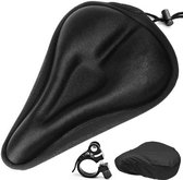 fiets zadels met Stoelbekleding en zadelpen, finegood fiets-Zitkussen, met waterdichte afdekking en 31.8 mm schnellwechselklammer – Zwart