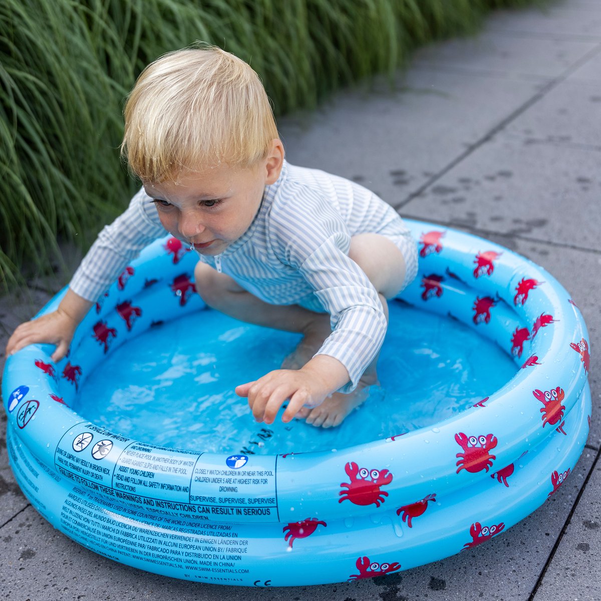 Swim Essentials UV Zwempak Jongens - Blauw/Wit - Blue Stripes — afbeelding 13