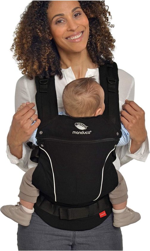Bebamour Baby Carrier Newborn to Toddler, 6-in-1 Baby Carrier for 0-36 Months, 100% Cotton, Foldable Baby Hip Carrier 3 Pieces Drool Bibs for Baby,Black