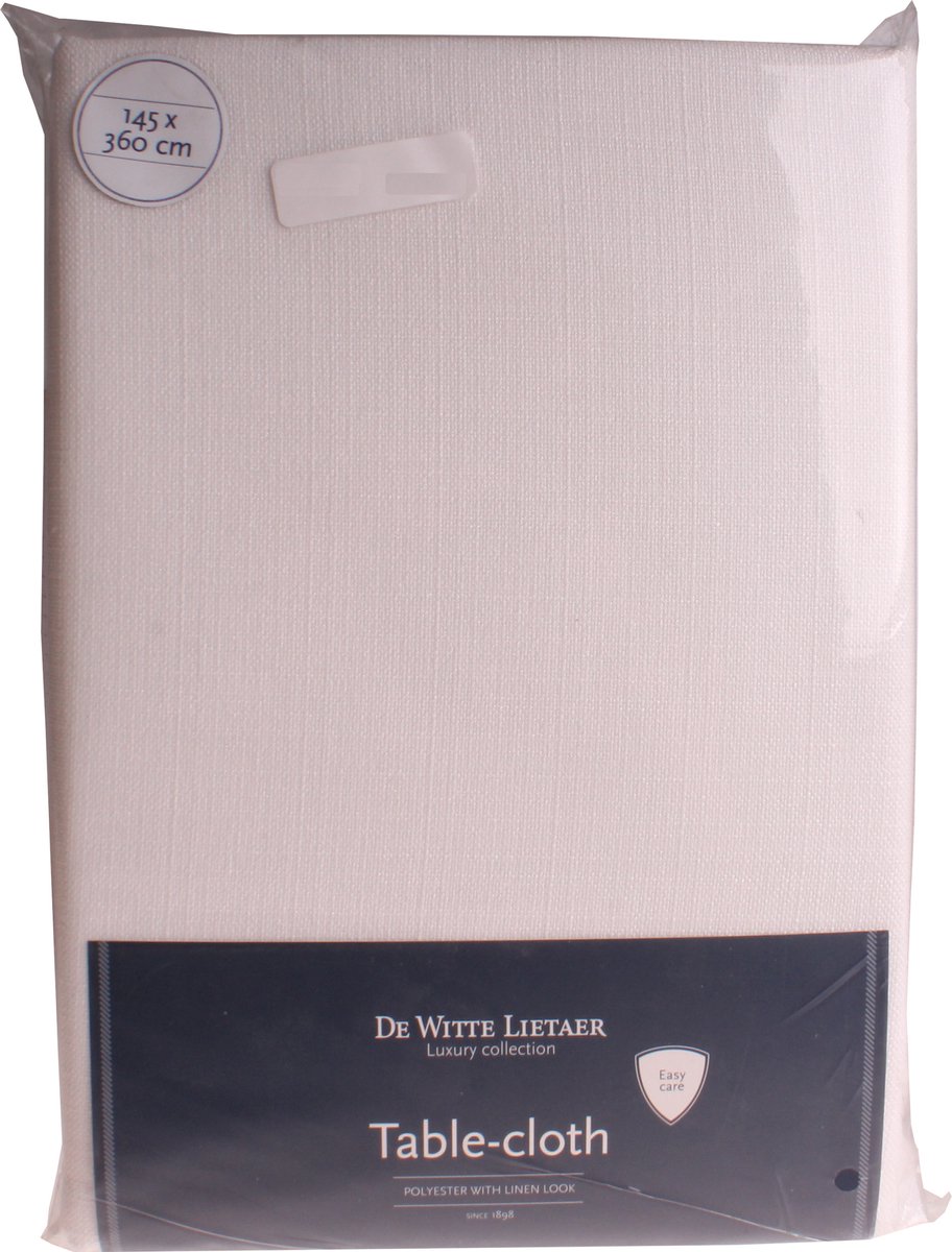 De Witte Lietaer Tafelkleed Luxury Collection 145 X 360 Cm Wit