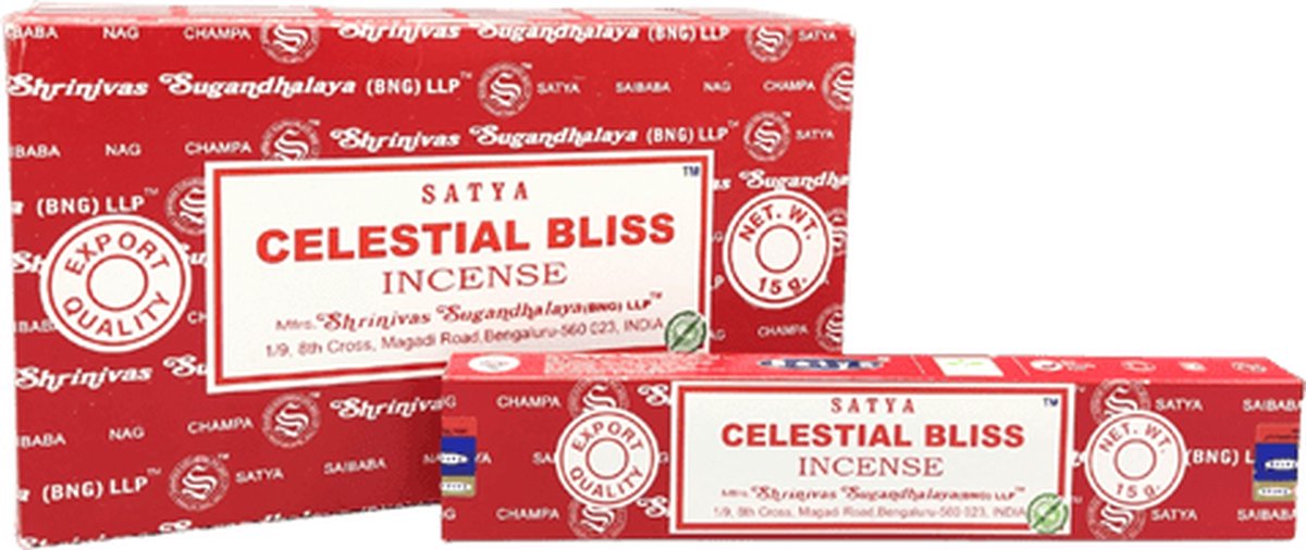 Satya - celestial bliss - wierook - doos met 12 pakjes van 15 gram