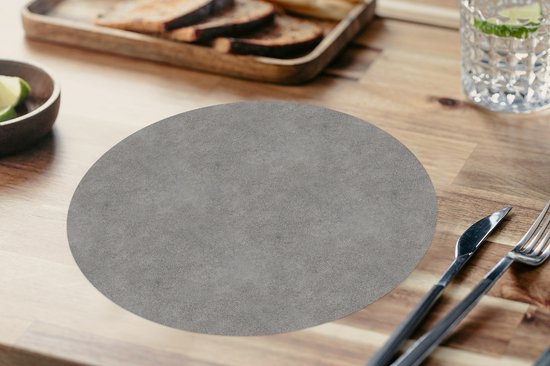 Sets de table ronds - Sous-couche - Napperons ronds - Industriel - Motif - Impression béton - 8 pièces