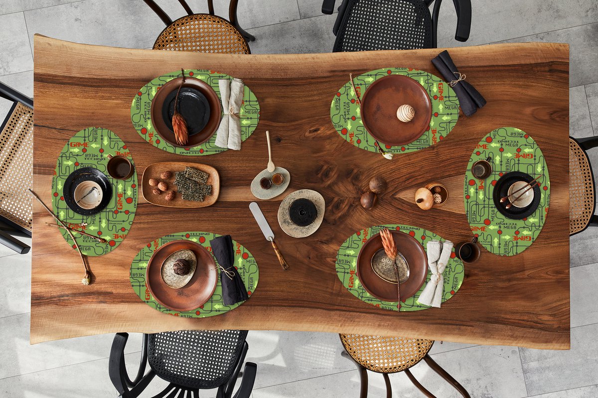 Placemats ovaal - Onderleggers - Ovale placemats - Moederbord - Patronen - Quotes - 6 stuks