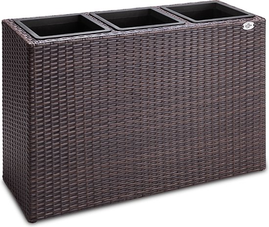 Casaria Staande Plantenbak – met Waterafvoer 83x30,5x60cm – Bruin