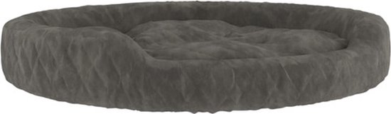vidaXL Hondenmand 110x90x23 cm pluche donkergrijs