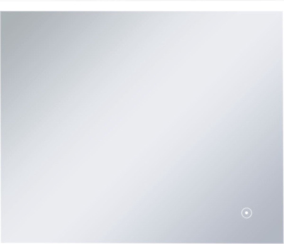 vidaXL Badkamerspiegel - LED - met - aanraaksensor - 60x50 - cm Zilver