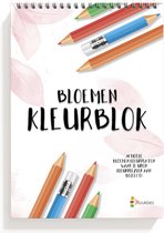 Bloemen A5 kleurblok - Kleurboek voor Volwassenen - 30 Kleurplaten - Kleurblok met 30 bloemen - 14.8 cm x 21 cm