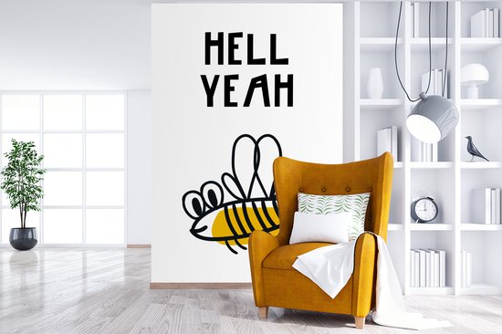 Illustration pour enfants avec la citation `` Hell yeah '' et une à 200x300 cm