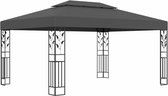 vidaXL - Prieel - met - dubbel - dak - 3x4 - m - antraciet
