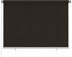 vidaXL - Rolgordijn - voor - buiten - 205(B)x140(H) - cm - HDPE - bruin