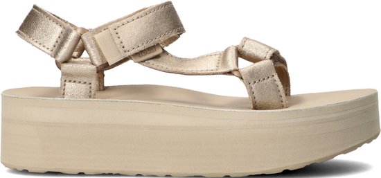 Teva Flatform Universal Leather sandalen goud - Maat 41