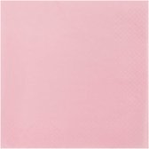20x Papieren tafel servetten roze 33 x 33 cm - Roze wegwerp servetten diner/lunch