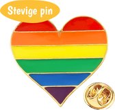 Pride Broche - Regenboog - LGBTQ+ - Hartje - Pin Speld - 1 Stuk