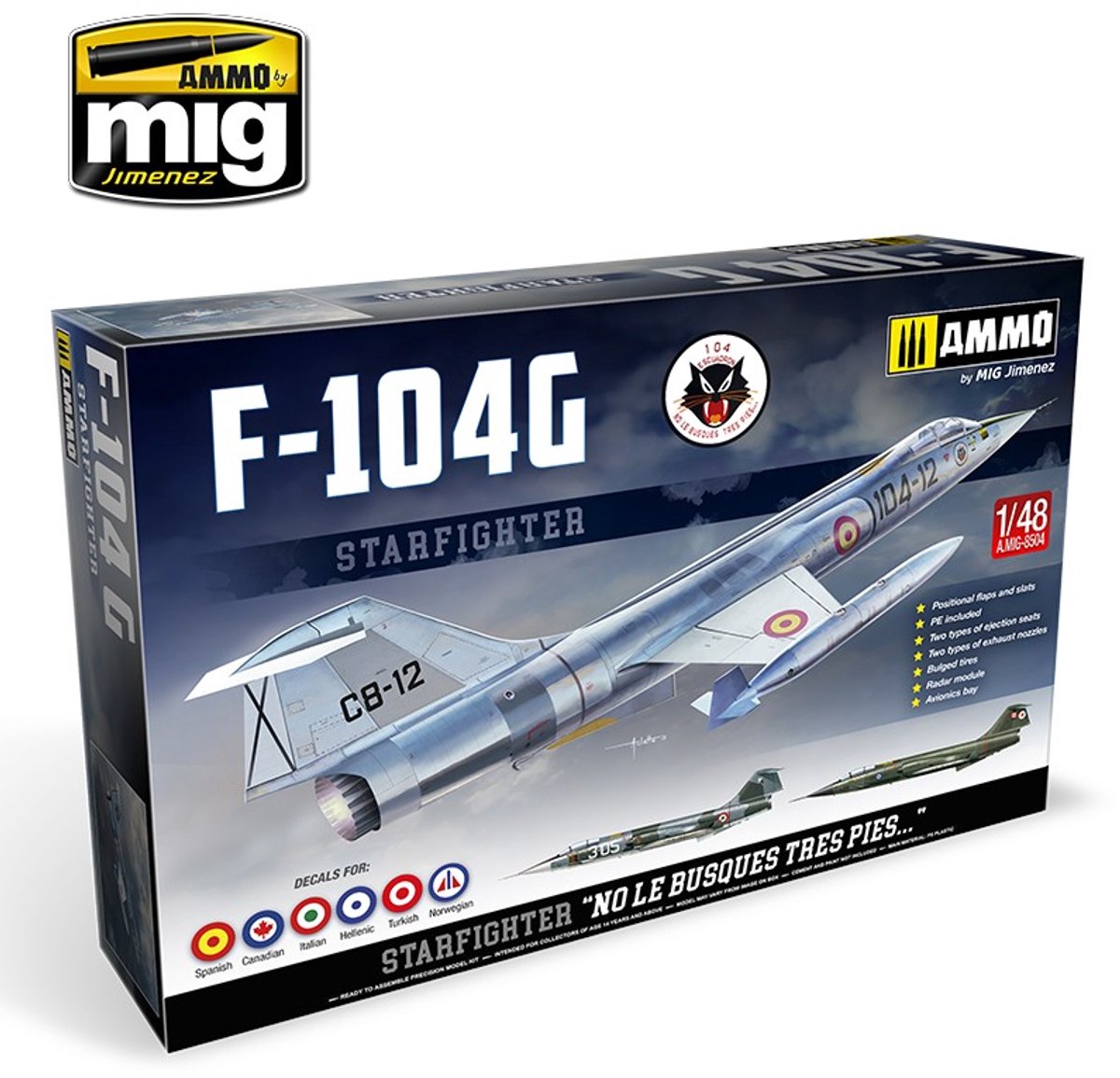 AMMO by Mig Jimenez Modelbouwpakket Militaire voertuigen - AMMO MIG 8504 F-104G Starfighter Plane Plastic - 1:48 - Modelbouw