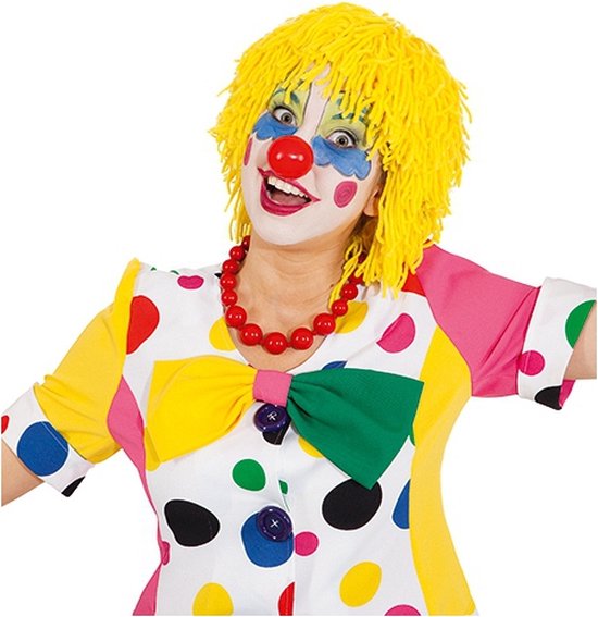 Perruque de clown en laine habillée jaune | bol.com