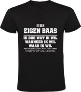 Eigen baas Heren t-shirt | verjaardagkado | verjaardag kado | grappig | jarig | cadeau | Zwart