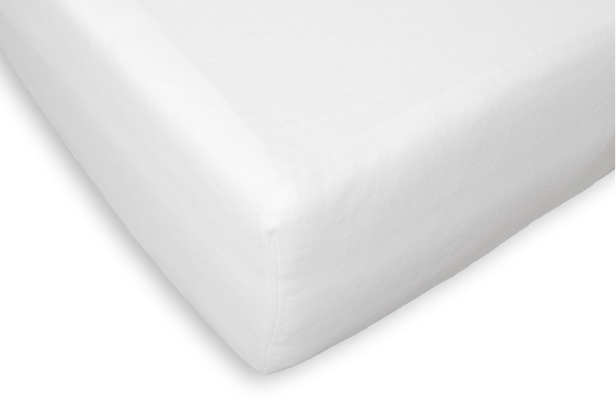 Briljant Home Molton Topper Hoeslaken - 160x210 - Wit - 100% Katoen