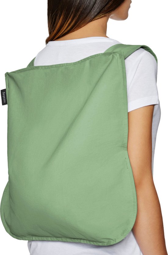 Notabag Opvouwbare Gerecyclede Tote Bag Original - Olijfgroen - Rugzak - Boodschappentas - 13 Liter