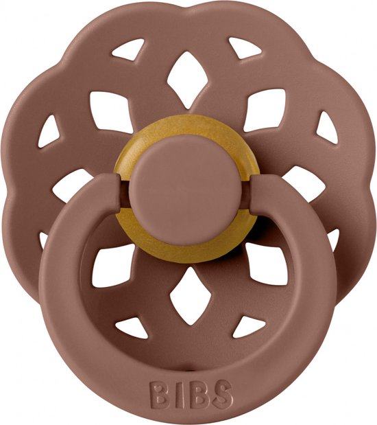 BiBS - Boheme Pacifier - Stage 1 Fopspeen - 2 stuks - Peach / Woodchuck van BIBS — afbeelding 4