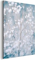 Wanddecoratie Metaal - Aluminium Schilderij Industrieel - Takken - Sneeuw - Winter - Natuur - Botanisch - 30x40 cm - Dibond - Foto op aluminium - Industriële muurdecoratie - Voor de woonkamer/slaapkamer