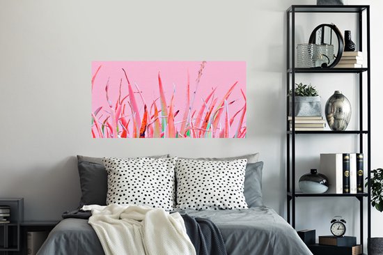 Muurstickers - Sticker Folie - Zomer - Planten - Pastel - 120x60 cm - Plakfolie - Muurstickers Kinderkamer - Zelfklevend Behang - Zelfklevend behangpapier - Stickerfolie