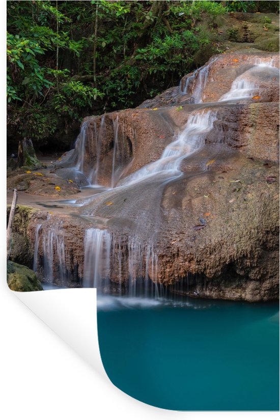 Muurstickers - Sticker Folie - Waterval - Rots - Landschap - 20x30 cm ...