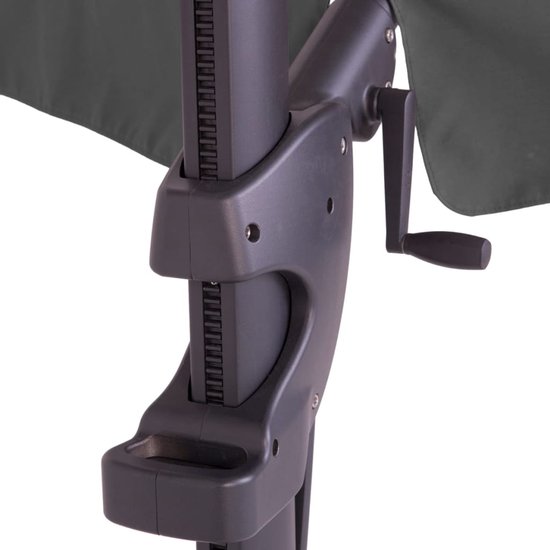 Parasol Hangarm Square Monaco plein air Gris 300 x 300 cm