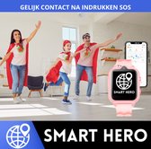 Smart Hero - Persoonsalarm voor kinderen - SOS KNOP - Alarm horloge Kinderen - GPS Horloge kind - Smartwatch voor kinderen - WhatsAPP - Simkaart & app - 4G verbinding -  Live GPS Locatie - HD (Video)bellen - Veiligheidzone -  HD Camera - Roze