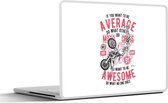 Laptop sticker - 15.6 inch - Mancave - Motor - Quotes - Vintage - 36x27,5cm - Laptopstickers - Laptop skin - Cover