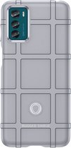 Motorola Moto G42 Hoesje - Rugged Shield TPU Gelcase - Grijs - GSM Hoesje - Telefoonhoesje Geschikt Voor Motorola Moto G42