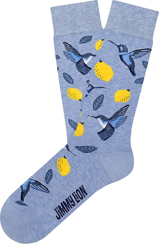 Jimmy Lion sokken birds & lemons blauw - 41-46