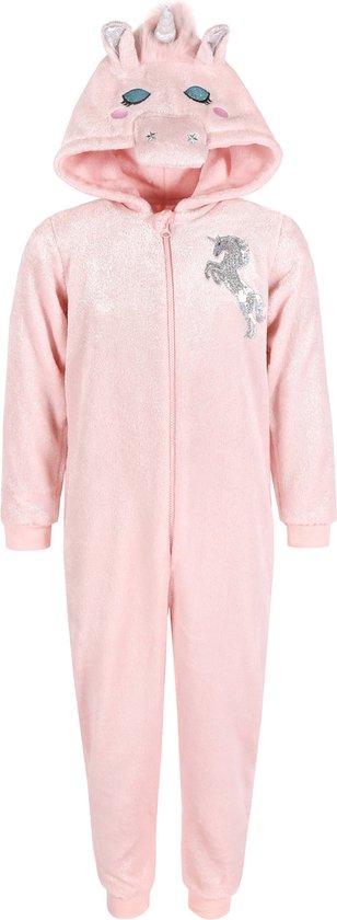 Pyjama à Capuche Une Pièce Rose Clair - Unicorn/ Licorne / 110
