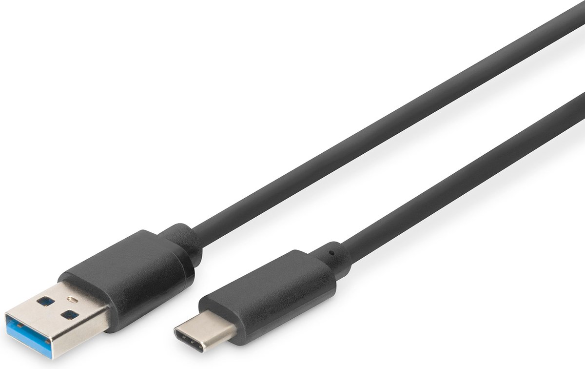 Image of Digitus 1m, USB3.0-C/USB3.0-A USB-kabel USB 3.2 Gen 1 (3.1 Gen 1) USB C USB A Zwart