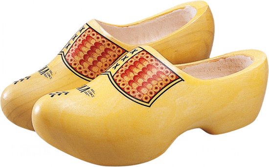 Gevavi Wooden Clog Motif VV Yellow - Unisexe - sabot taille 42